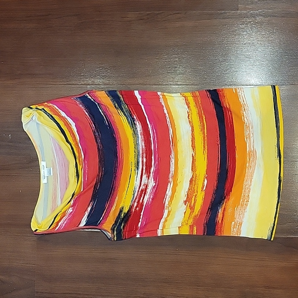 August Silk Tank Top Sleeveless Multicolor